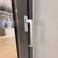 Porte coulissante en verre à cadre en aluminium à rupture de pont thermique, design résistant au vent et aux intempéries pour application extérieure de maison moderne