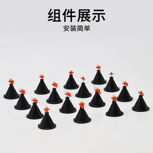 A box of 16 small rhomboid magnetic needles with stands (J24007) - Magnetism <b>Physics</b> Experiment Equipment, Middle School - Product Image 4