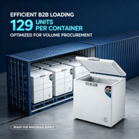 Congélateur coffre à porte unique de 227 L, dégivrage manuel, électrique, haute efficacité, homologué CE CB, congélation profonde, usage commercial et domestique