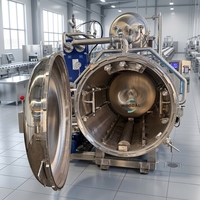 Horizontale elektrische stoomretortmachine voor het steriliseren van ingeblikt fruit en groenten