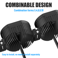 Kit Flexible para Camiones y Vehículos, Barra de Luces LED de 5 Pulgadas, Enlazable, Color Ámbar, para Trabajo Todoterreno, Barra de Luces Antiniebla/de Conducción