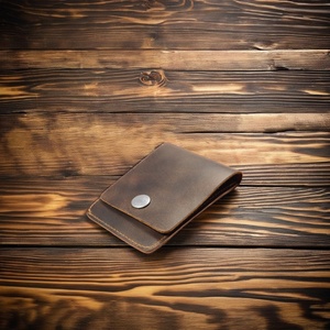 Portefeuille court et fin en cuir vintage, anti-vol RFID, avec doublure en coton, grande capacité, emplacements pour cartes et fenêtre d'identification - Product Image 3