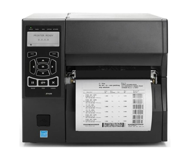 Original Industrial ZT421-203/300DPI - 6" Wide Thermal Transfer Printer Part No ZT42162-T0E00C0Z Label Sticker Printer