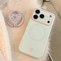 Coque de téléphone magnétique à paillettes pour iPhone 16 Pro 17 pour filles, design élégant, avec 13 nœuds et 15 12