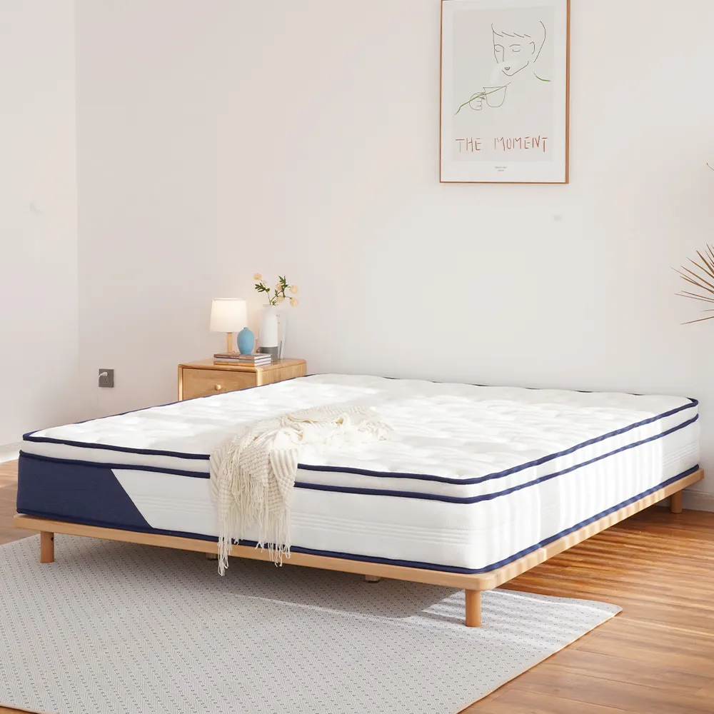 Mattress orthopedic king queen full size in a box rolled up latex pillow top hybrid single bed twin memory foam mattress