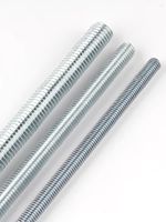Tige filetée de nivellement en acier au carbone zingué blanc M6 à M24, 1m, 2m, 3m pour fixation de coffrage et d'échafaudages