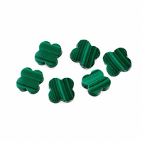 Cabochon en pierre naturelle multicolore trèfle à quatre feuilles, dos plat, pierre porte-bonheur pour la fabrication de bagues, pendentifs, boucles d'oreilles et bijoux