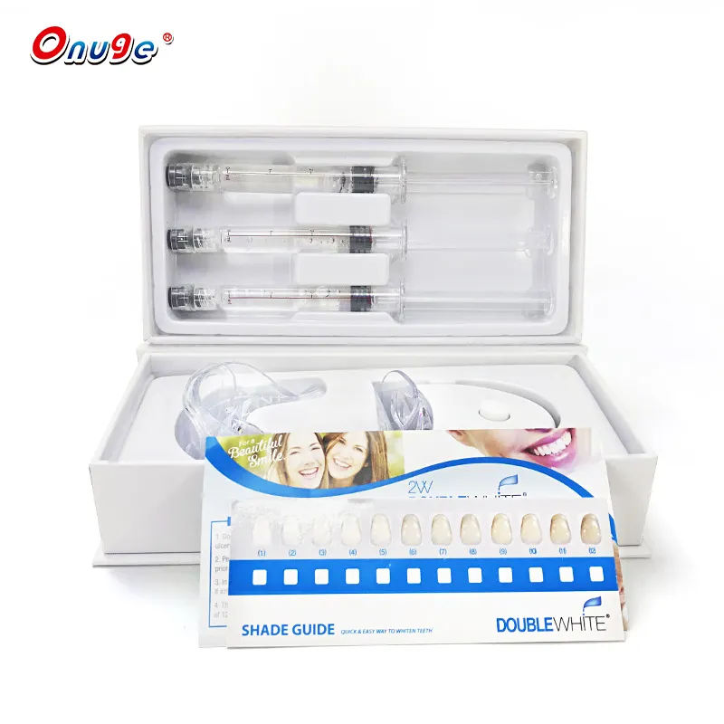 Factory Private Label certifications Approved Home Teeth Whitening Gel LED Light Tooth Bleaching Kit