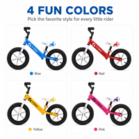 Vélo d'équilibre pour enfants avec logo personnalisé, siège réglable, cadre en acier léger de 12 pouces, pneus gonflables, 2 roues, 2-6 ans, vélo à pousser pour enfants