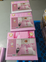 ODM/OEM Ensemble de 8 draps de lit avec rideaux assortis en stock, prêt à être expédié