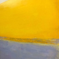 Mark Rothko Style abstrait Fine Art jaune peintures à l'huile art violet moderne acrylique Rothko peinture mur art décor jaune horizon