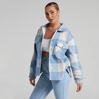 Flanelle grande taille femmes Blouses et chemises vêtements de bureau à carreaux et à carreaux conception chemise à manches longues femmes