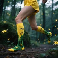 Chaussettes de compression de course personnalisées pour le printemps - Chaussettes de sport respirantes en coton de haute qualité