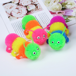 KEHUI venta directa de fábrica suave mediano cuatro partes gusano Puffer juguete bola TPR Squeeze alivio del estrés Fidget juguete para niños - Product Image 4