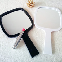 Handheld Hoge Kwaliteit Acryl Spa Spiegel Make-Up Spiegel Met Handvat Private Label Cosmetische Spiegel
