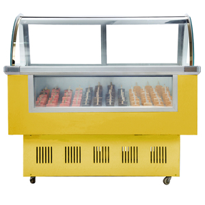 <span class=keywords><strong>Vitrine</strong></span> réfrigérée professionnelle pour gelato avec fenêtre en verre transparent - <span class=keywords><strong>Vitrine</strong></span> pour glaces italiennes / yaourts / barres glacées - Product Image 3