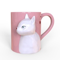 Souvenir de mariage personnalisé, tasse à café pour couple, cadeau, tasse à café en céramique mignonne avec des chats qui s'embrassent