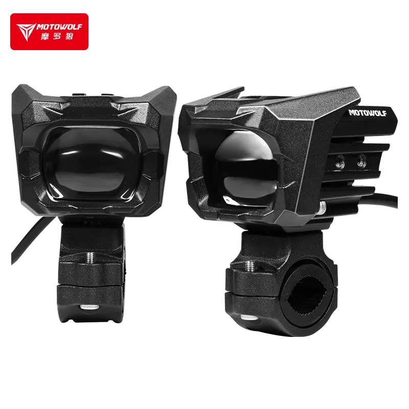MOTOWOLF система освещения для мотоциклов, скутеров, мотоциклов, дорожная квадратная светодиодная фара с проектором