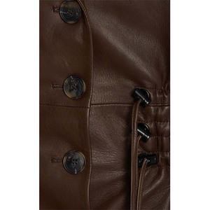 Đầm Da Mini Thiết Kế Độ<span class=keywords><strong>c</strong></span> Đáo Với EO XẾP LI Và Đầm Gợi <span class=keywords><strong>C</strong></span>ảm Một Hàng Khuy - Product Image 2