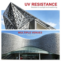 Panneau de façade architecturale en maille d'aluminium expansé diamantée, revêtu de PVDF, sur mesure, pour mur-rideau extérieur