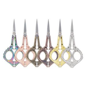 Cross Stitch Embroidery Scissors Stainless Steel Straight Tip Phoenix Design For Home Crafting And Paper Cutting - Product Image 3
