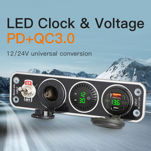 Oem trực tiếp xe đồng hồ nhanh chóng sạc xe thông minh cảm ứng chuyển đổi 18W + 18W 12 Volt chuyển đổi bảng điều chỉnh - Product Image 2