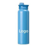 Bouteille d'eau sportive réutilisable OEM, isotherme à double paroi sous vide, gourde portable pour camping et voyage en voiture