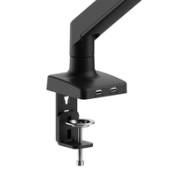 Support de support de moniteur à ressort à gaz de fabricant d'usine pour support de bureau d'ordinateur 17-32 pouces Max 9kg avec support de support d'écran USB