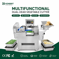 Mesin Pemotong Kubus Buah dan Sayur Multifungsi Bermotor, Pemotong Timun, Pemotong Bawang, Pemotong Wortel, Pemotong Kentang, Grade Makanan