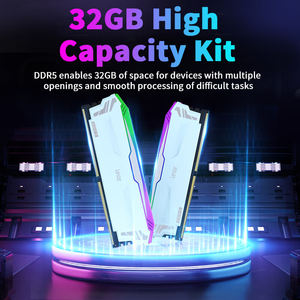 Lexar DDR5 asli memori Ram 6400Hz 16GB * 2 RGB Hynix a-die partikel Ares Mars pisau putih - Product Image 5