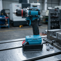 Perceuse sans fil professionnelle sans balais 21V, alimentée par batterie au lithium, mandrin sans clé 10mm, tournevis électrique pour le bricolage