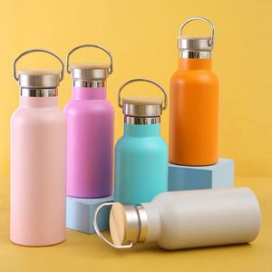 Bouteille d'eau isotherme en acier inoxydable 304 de 500 ml, thermos sous vide avec couvercle à poignée américaine, anti-fuite, sans BPA, 6-12 - Product Image 4