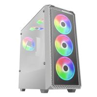 Coque de PC de jeu ATX de niveau d'entrée de fenêtre en verre trempé de tour moyenne en gros