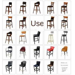 Martian Moderne Massief Houten Hoge Barkruk Met Ijzeren Frame Voor Pub Commercieel Gebruik - Product Image 3