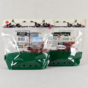 Сверхмощный пластиковый упаковочный пакет для фруктов с принтом на заказ