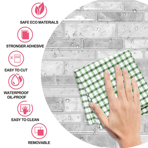 Autocollant 3D à peler et coller, <span class=keywords><strong>petit</strong></span> autocollant carré en cristal époxy de qualité supérieure pour carreaux de salle de bain, autocollants imperméables - Product Image 3