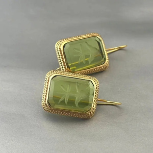Pendientes colgantes de estilo chino para mujer, joyería de moda vintage con diseño floral de jardín - Product Image 2
