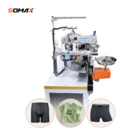 Machine à coudre automatique à point interlock de petite taille ronde à ourlet automatique SOMAX SM-07S populaire, prix de la machine à coudre automatique
