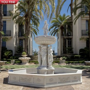 Fontana d'Acqua in Marmo Naturale Personalizzata con Statua di Aquila, Prodotto <span class=keywords><strong>per</strong></span> <span class=keywords><strong>Giardino</strong></span>, Stile Arabia Saudita - Product Image 5