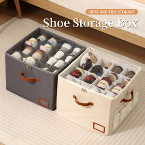 صندوق أحذية فواصل بسعة كبيرة قابلة للتعديل قابل للطي حاوية للخزانة - Product Image 3