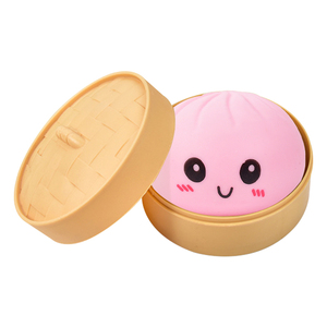 Pure Color Squeeze Dumpling TPR Squishy Steamed <b>Bun</b> Fidget Toys with Box Dumplings Sensory Squeeze Toy for Stress Relief Gifts - Product Image 6