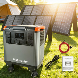 Centrale électrique portable 4000W 4KWH, générateur solaire BIGINVERTER pour le camping, les camping-cars et la vie hors réseau avec panneau solaire pliable - Product Image 1