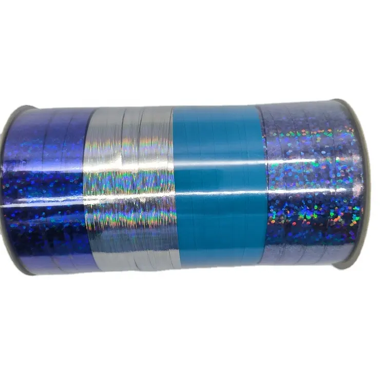 gift box packing curling ribbon colorful balloon ribbon holographic ribbon roll