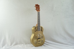 China Aiersi F Hole 24 Inch Concert Metal Body Resonator Ukelele Hawaii Guitar Custom logo Wholesale <b>String</b> <b>Instrument</b> - Product Image 6