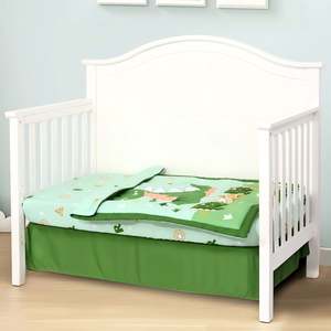 4 Piece Dinosaur Baby <b>Crib</b> <b>Bedding</b> <b>Set</b> Toddler Nursery <b>Bedding</b> Includes Comforter,<b>Crib</b> Skirt,Fitted Sheet Pillowcase - Product Image 3