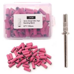 أربطة صنفرة صغيرة لمثقاب الأظافر شريط رمل صغير ملف تلميع الأظافر بشرة نظيفة لا الفولاذ المقاوم للصدأ مغزل بت - Product Image 4