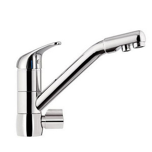 Grifo Mezclador de Cocina de 3 Vías con Caño Giratorio Cromado de 40.1 cm de Longitud - Product Image 1