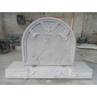 Pierre tombale Samistone Carrara en marbre blanc, ailes d'ange, pierre naturelle, sculpture à la main, extérieur, taille personnalisée, commémorative