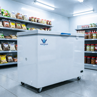 Congélateur coffre horizontal commercial grande capacité, double température (réfrigération et congélation), pour supermarché et cuisine