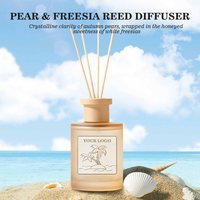 Diffuseur de roseaux parfumés à la noix de coco de luxe MULAN - Écologique, sécurité professionnelle, parfum longue durée pour la maison, le bureau, améliore l'air